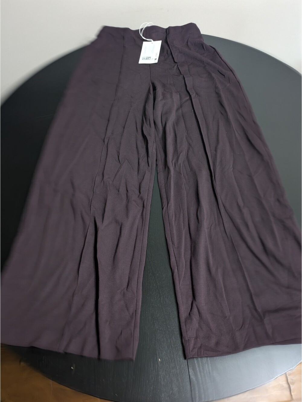 COS Wide Leg Pants in Dark Purple, Size S